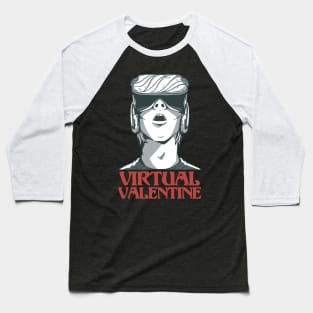 Virtual Valentine VR Gaming Video Games Boy Valentines Day Baseball T-Shirt